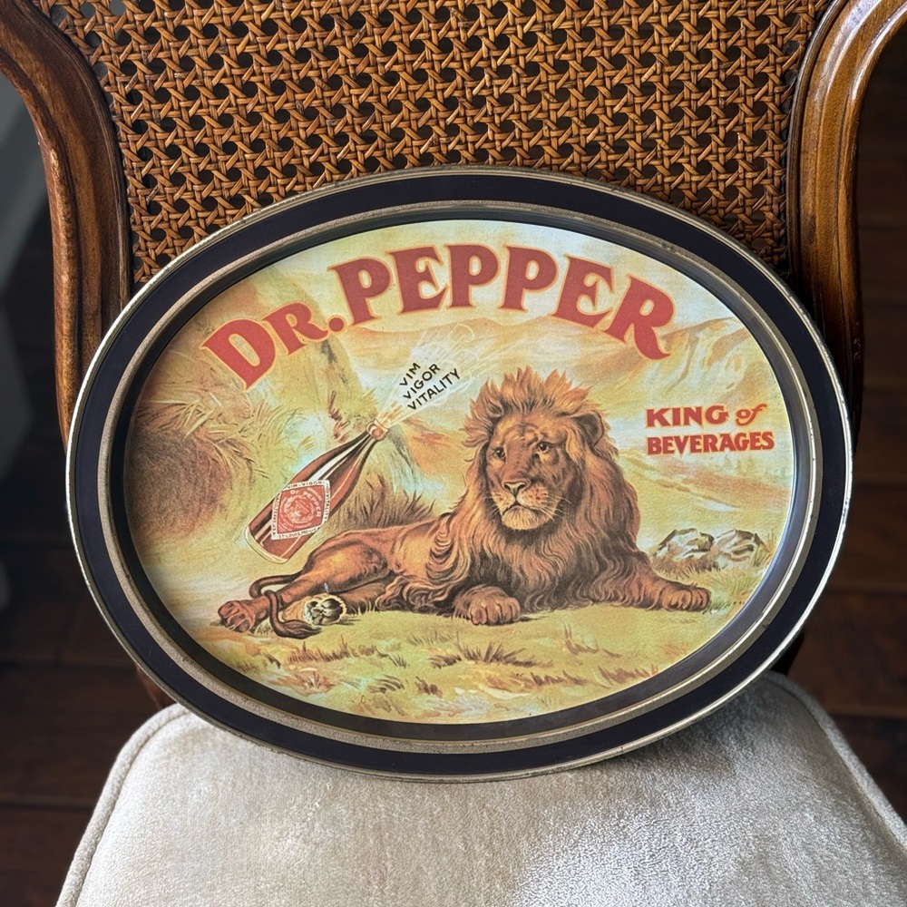 Dr. Pepper Vintage Wall Art with Lion Design